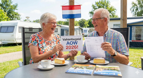 2 mensen zijn met pensioen en genieten van hun vakantie.
