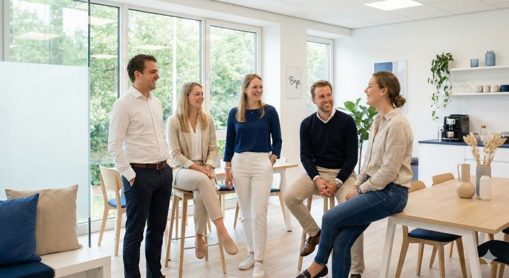 Collega headhunters zijn aan het vergaderen